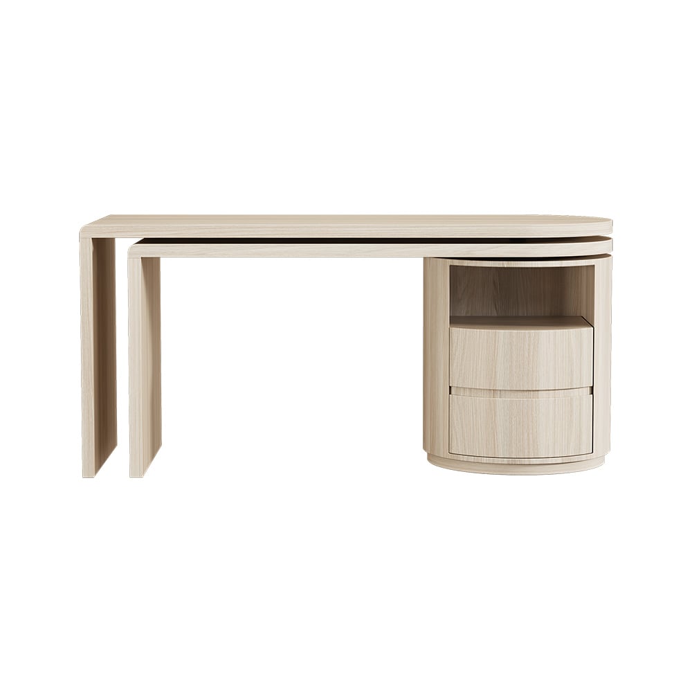 Chelsea 152cm L Shaped Rotatable Executive Office Desk Swivel Drawer