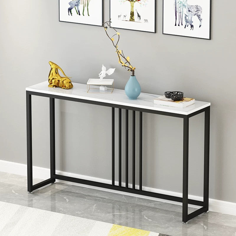 Alexia Marble Console Hallway Table Entry White Marble Stand