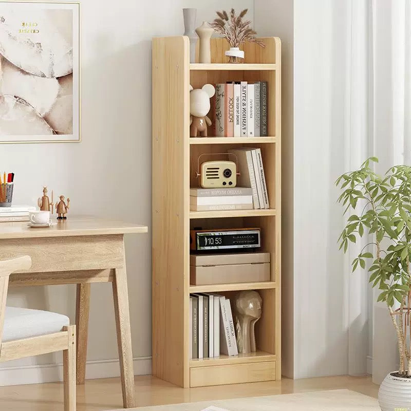 Oaklyn 4 Tier Bookshelf Display Cabinet Bookcase Organiser Oak 123cm