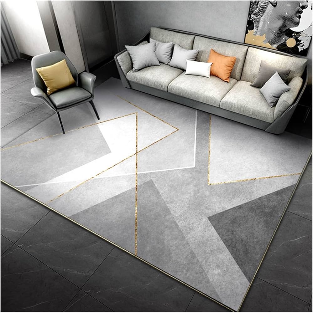 Apex Golden Luxe Rug 230 x 160 Large Floor Rug Designer Living Room Rug