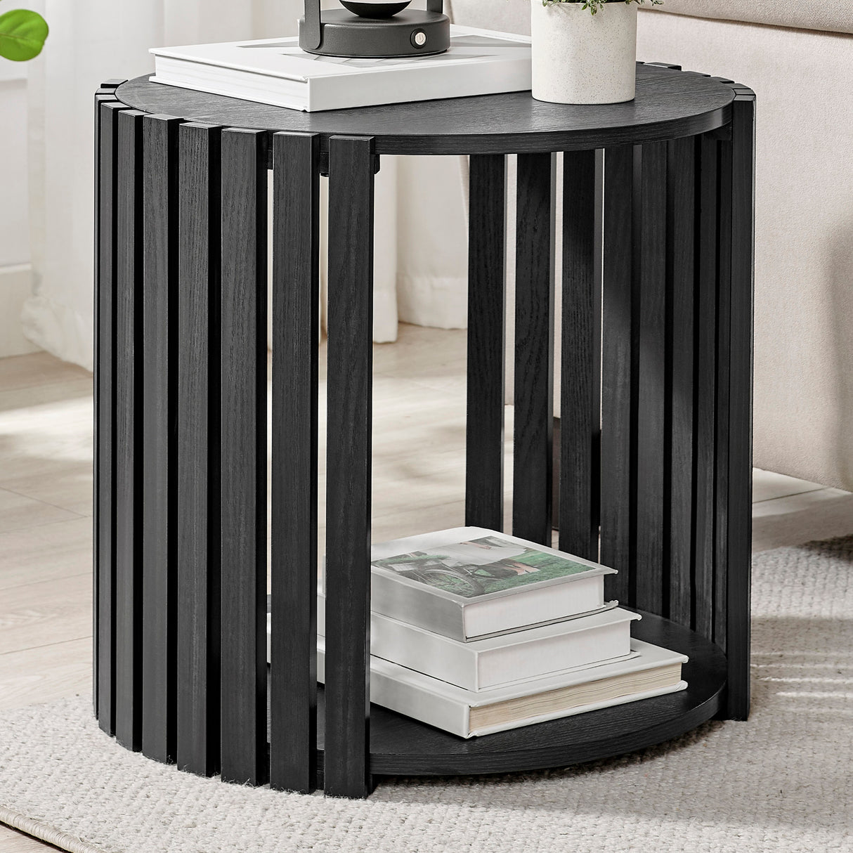 Alana Side Table Minimalist Round Contemporary End Table