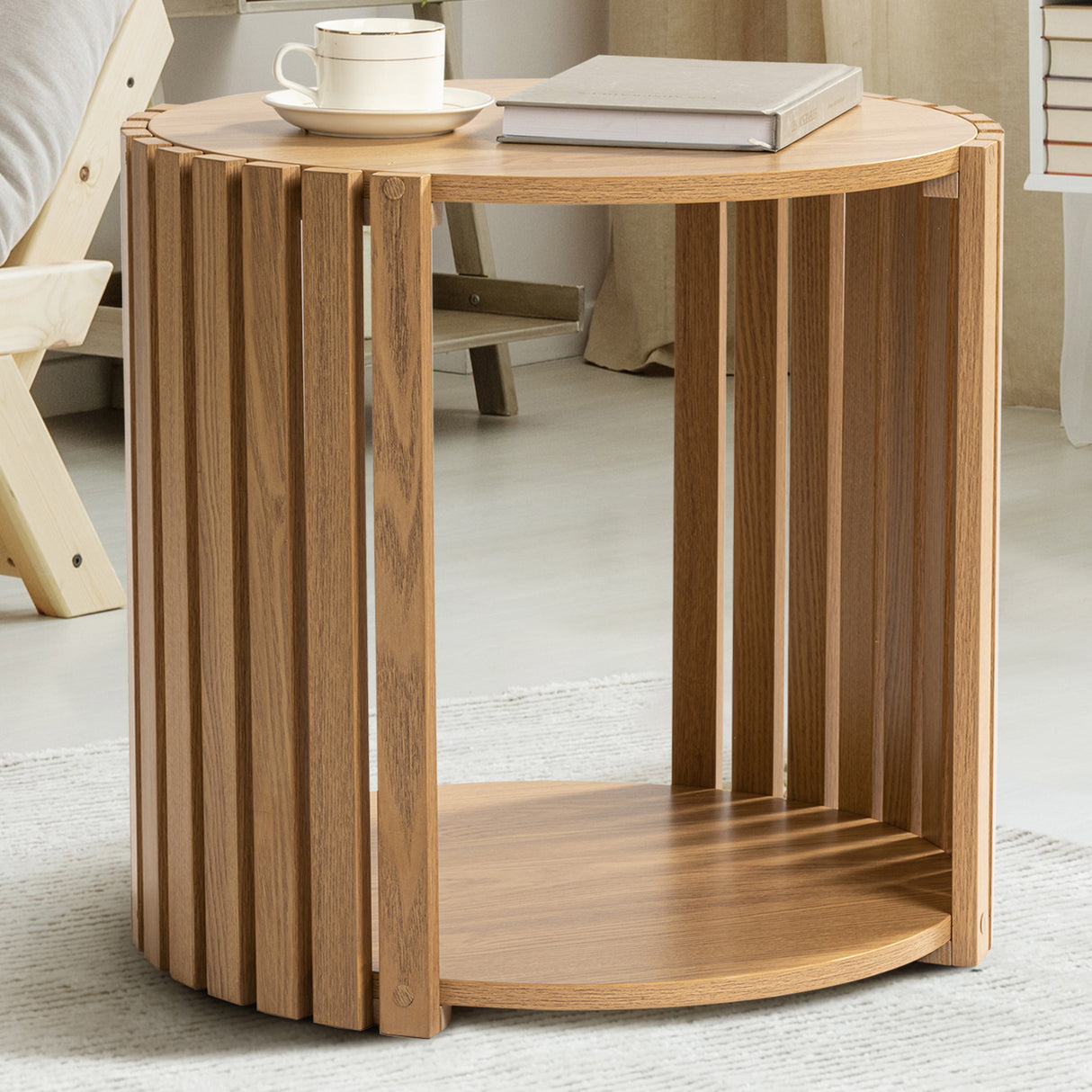 Alana Side Table Minimalist Round Contemporary End Table