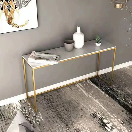 Nicole Console Table Marble Gold Hallway Shelf