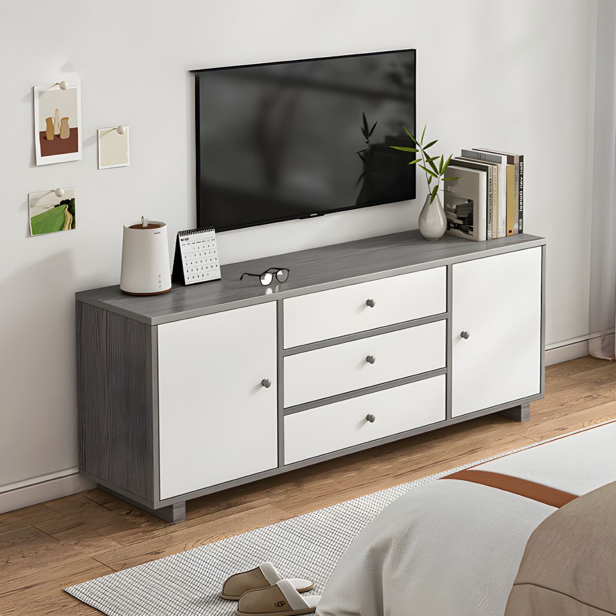 Cambridge 5 Drawer Entertainment Stand TV Cabinet With Storage