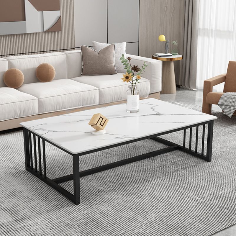 Venice Modern Marble Coffee Table With Gloss Finish (White)