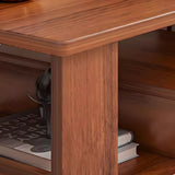 Terra Walnut Coffee Table Wooden Shelf For Lounge