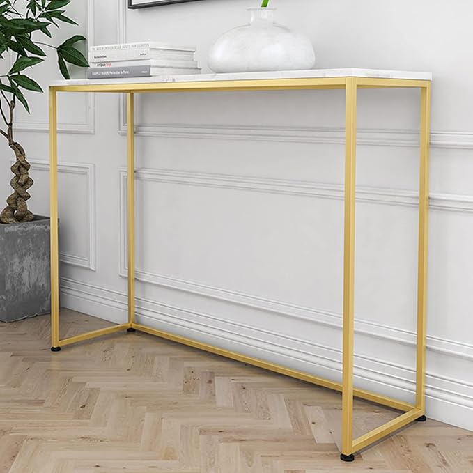 Nicole Console Table Marble Gold Hallway Shelf