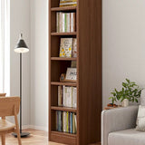 Alto 6 Tier Bookshelf Display Cabinet Bookcase Organiser Walnut 180cm