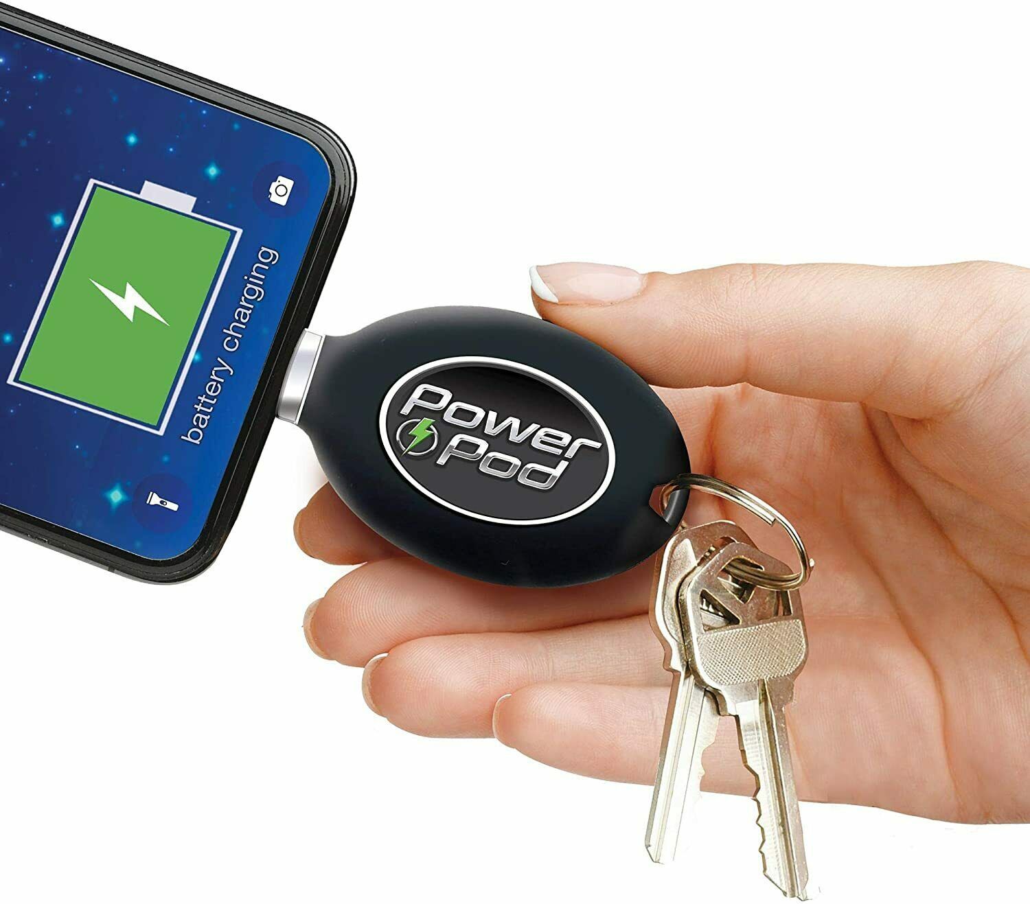 Power Pod Keychain Handy Phone Charger Portable Emergency Battery Save –  Homeglow